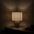 Wabi-Sabi Marble Base Table Lamp — Brown